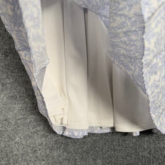 Lulus Large Off The Shoulder Shift Mini Dress White Floral Cottagecore Milkmaid - Picture 8 of 12